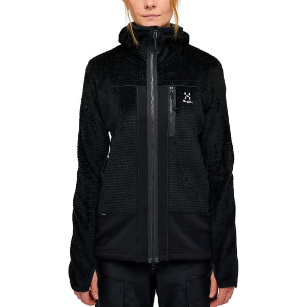 Veste polaire ski rando HAGLÖFS HAGLOFS VASSI MID HOOD WOMEN TRUE BLACK