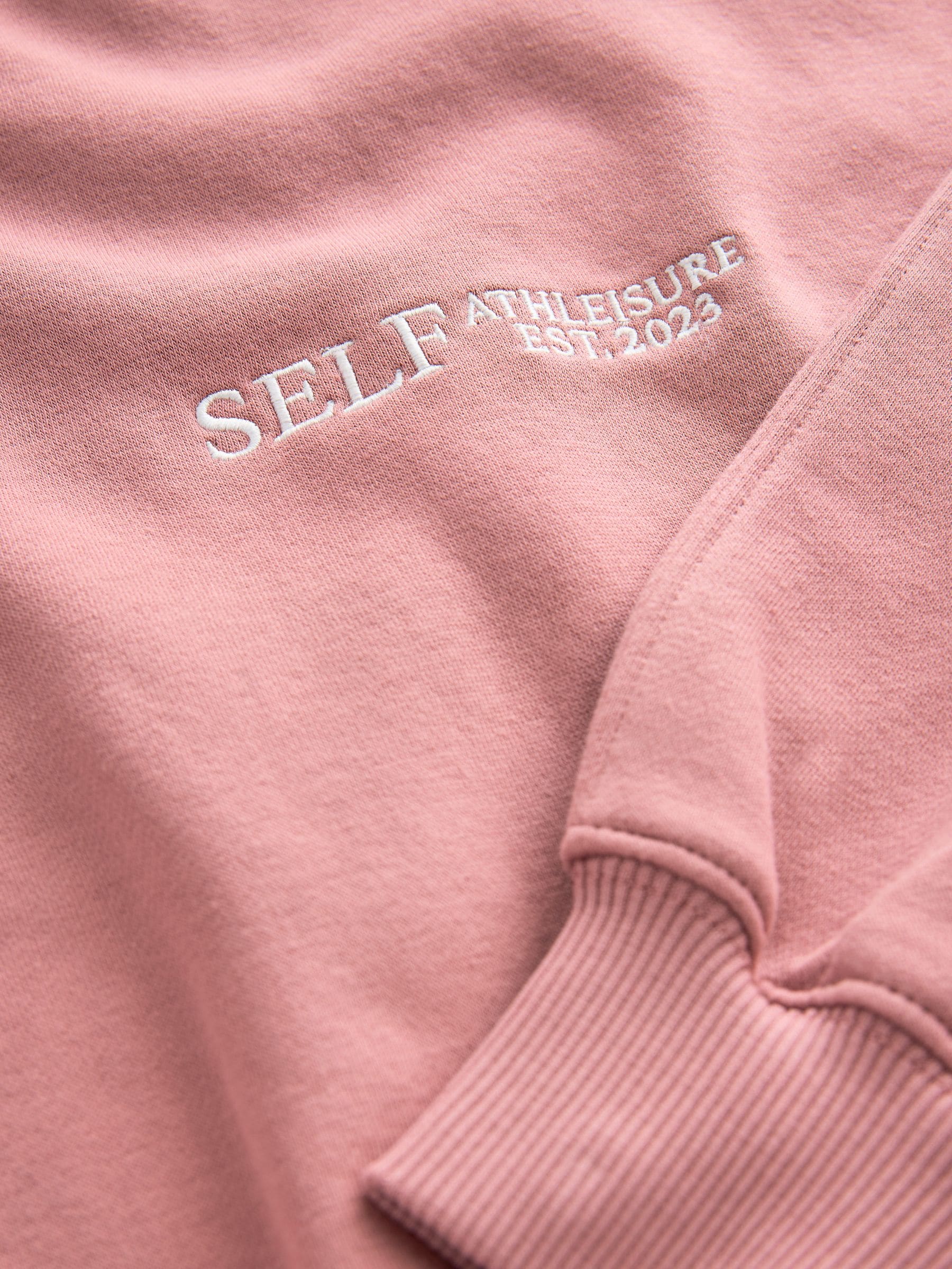 Roze - Sweatshirt met korte rits