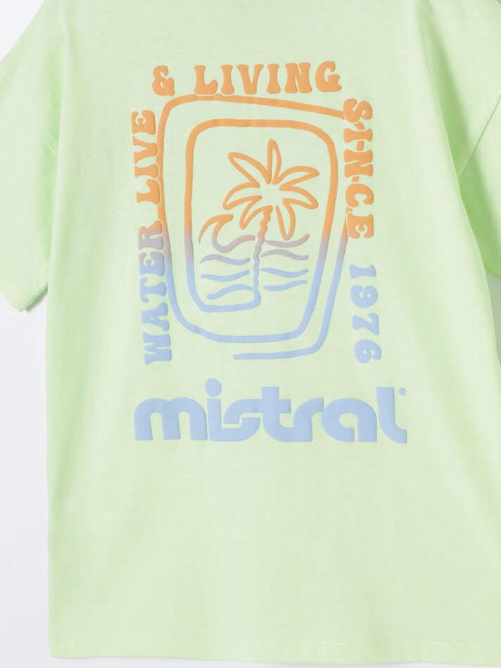 Camiseta maxi Mistral x Lefties com estampa nas costas - Amarelo Claro
