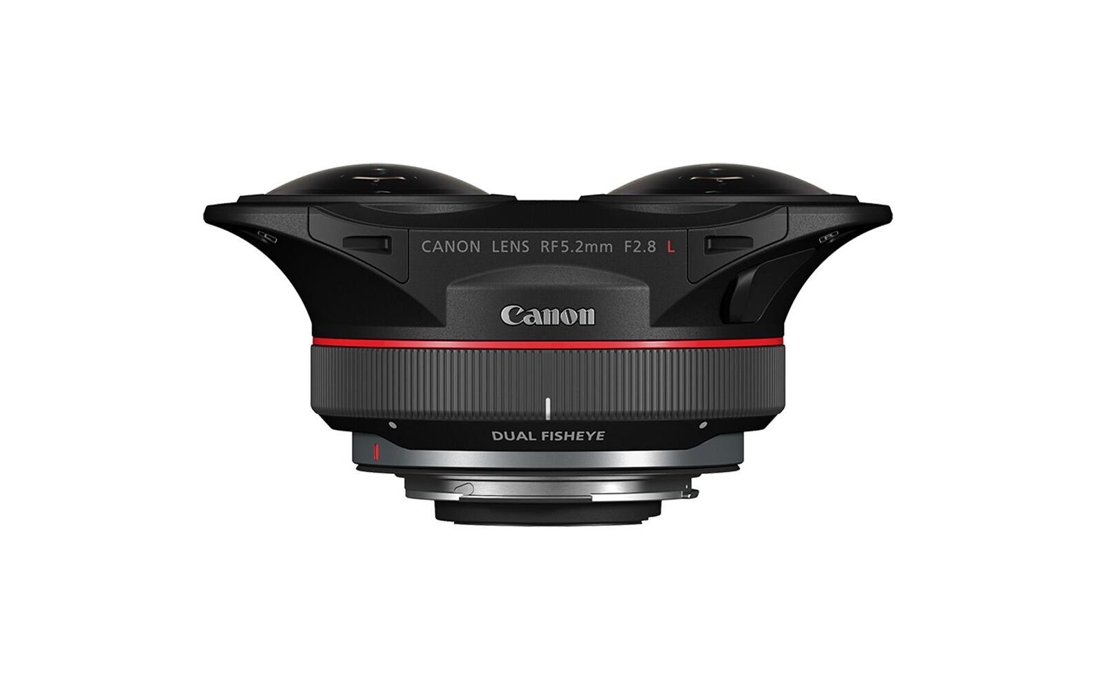 Festbrennweite RF 5.2 mm F/2.8 l Dual Fisheye – Canon RF<br>Dual-Fischaugenobjektiv für Virtual-Reality-Inhalte