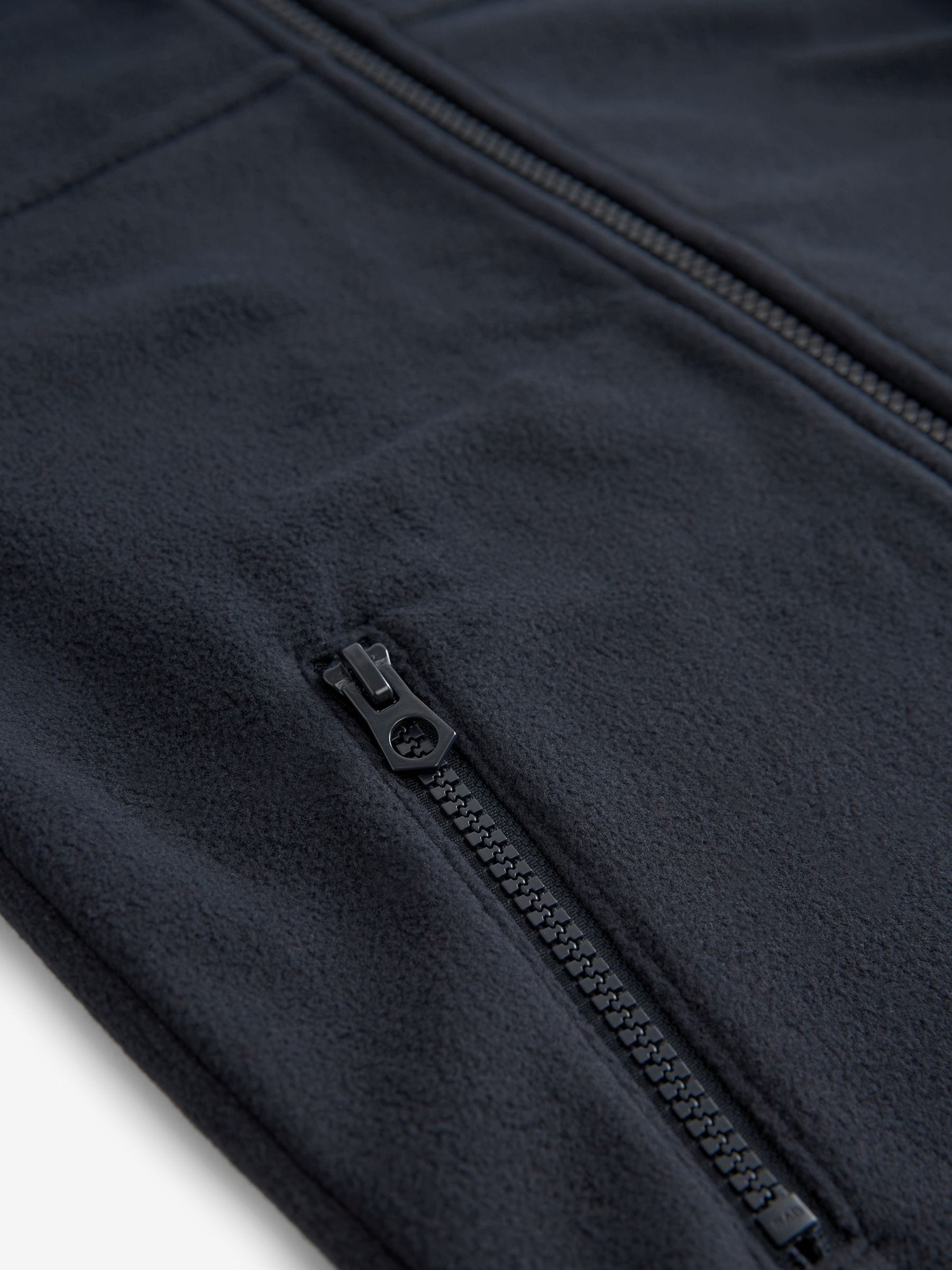 Marineblauw - Fleece jack met rits en zakken (3-16 jr)