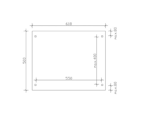 Konsta dubbele carport met aluminium dakpanelen inclusief H-ankers, 618x500 cm, walnoot afwerking