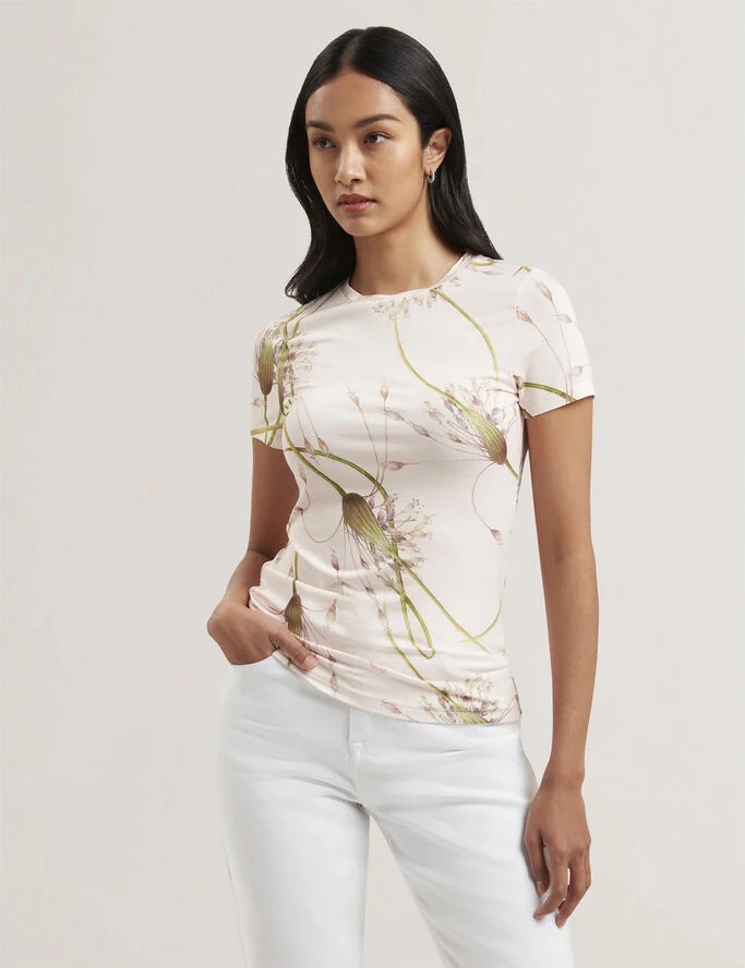 Ted Baker LEXIII Printed Fitted Tee Pink