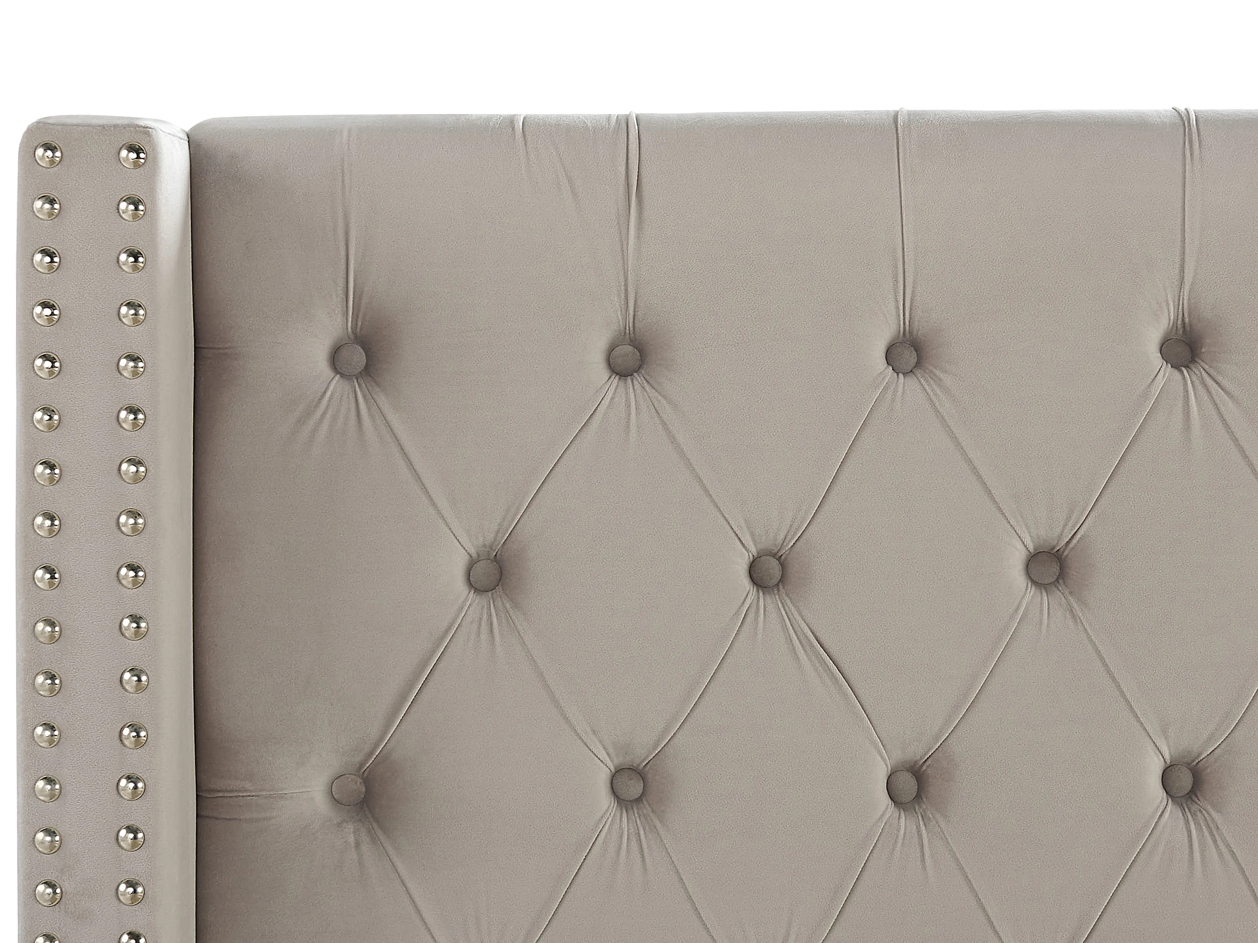 Bed Fluweel LUBBON 180 x 200 cm Lichtgrijs