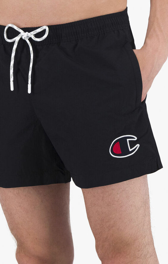 Champion Satin C Logo badeshorts Sort