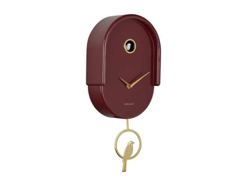 Wall Clock Tweet KA6069BR Mocha brown