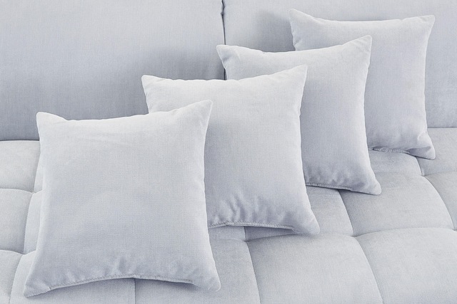 DOMO collection Wohnlandschaft »Franzi optional mit Bettfunktion, Bettkasten & Kopfteilverstellung« U-Form, Recamiere rechts, pastelblau, B/T: 344/206 cm