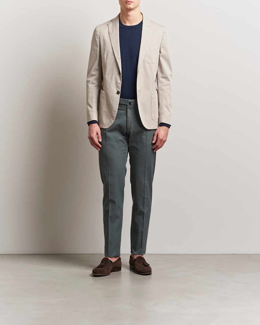 Incotex Unconstructed Comfort Cotton Blazer Light Beige
