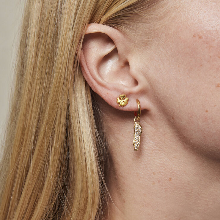 ENAMEL Copenhagen Studs, Organic clover 925s/gp/m