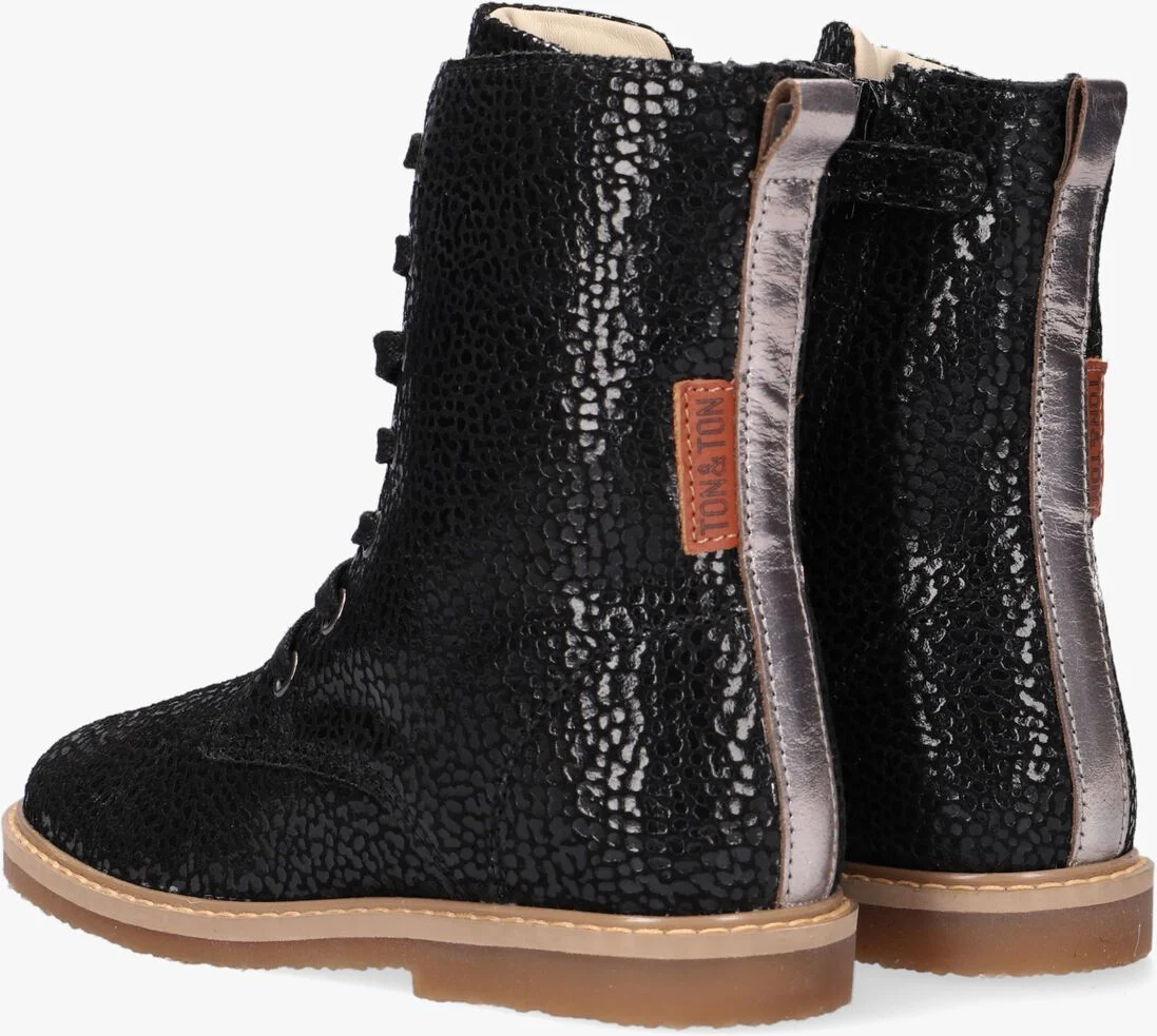 TON & TON zwarte ton & ton veterboots meya