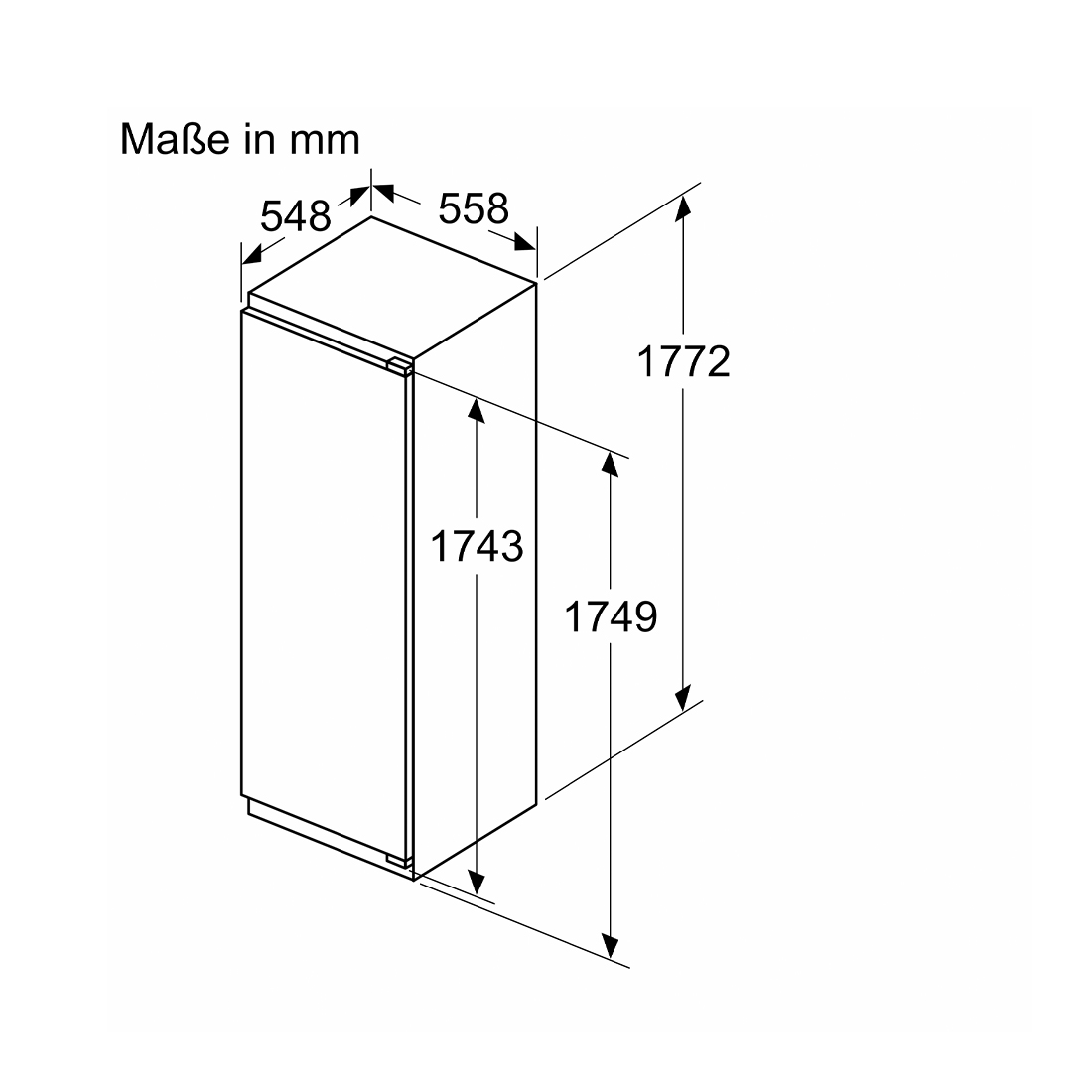 Bosch KIL82VFE0 Einbau-Kühlschrank 280 Liter