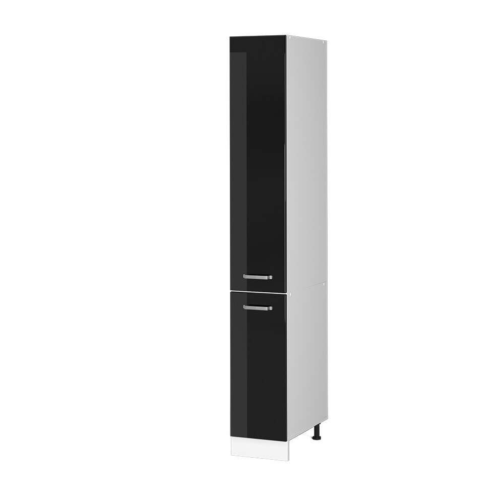 Vicco Apothekerhochschrank Küchenschrank R-Line Solid Weiß Schwarz 30 cm modern