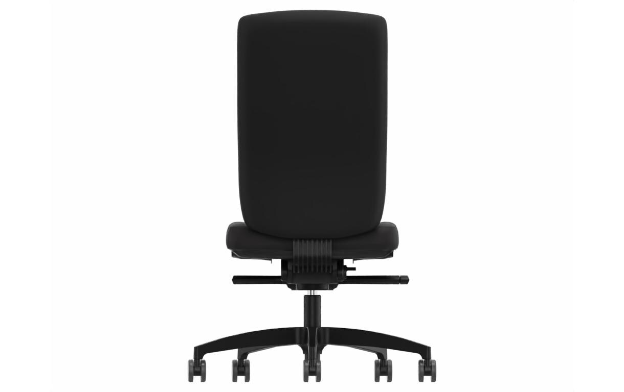 Bürostuhl Forma King Plus, mit Polsterrücken, Schwarz<br>Bürodrehstuhl ohne Armlehnen