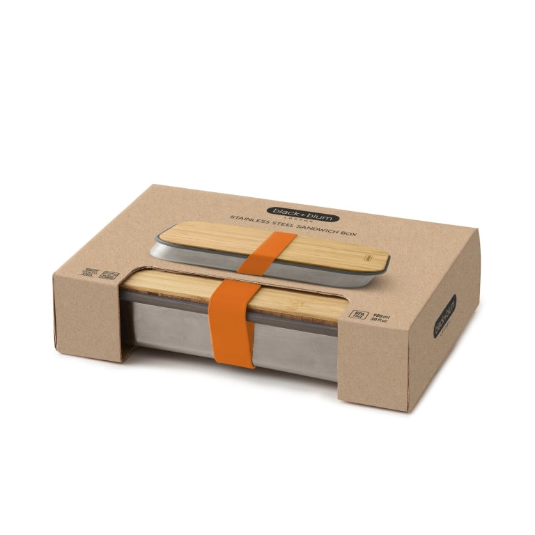 Black+Blum RVS Broodtrommel - 900ml - Oranje