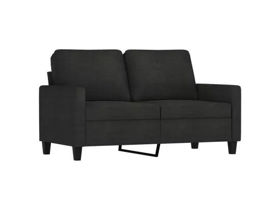 Ensemble de canapés 3 pcs avec coussins Noir Tissu