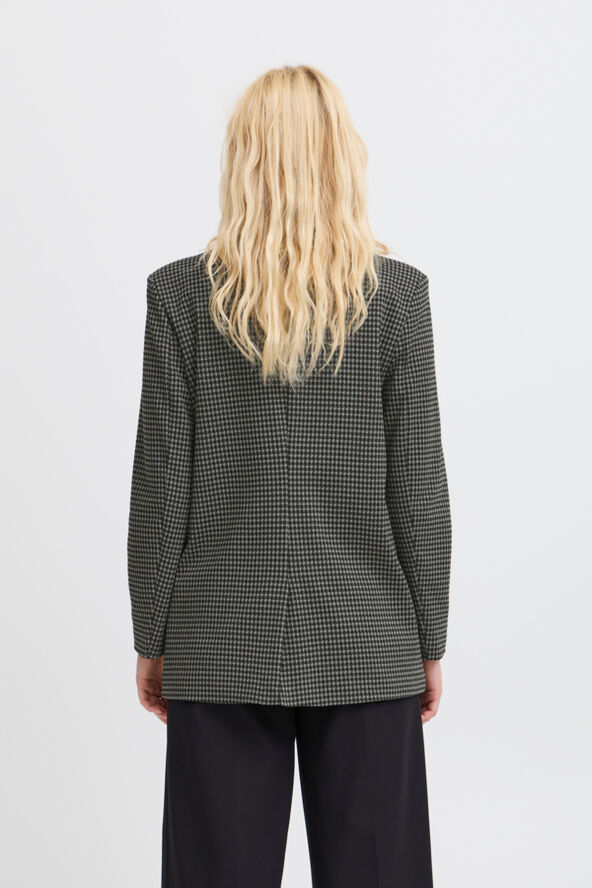 ICHI IHKATE HOUNDSTOOTH OVERSIZE BL2 Black/grey houndstooth