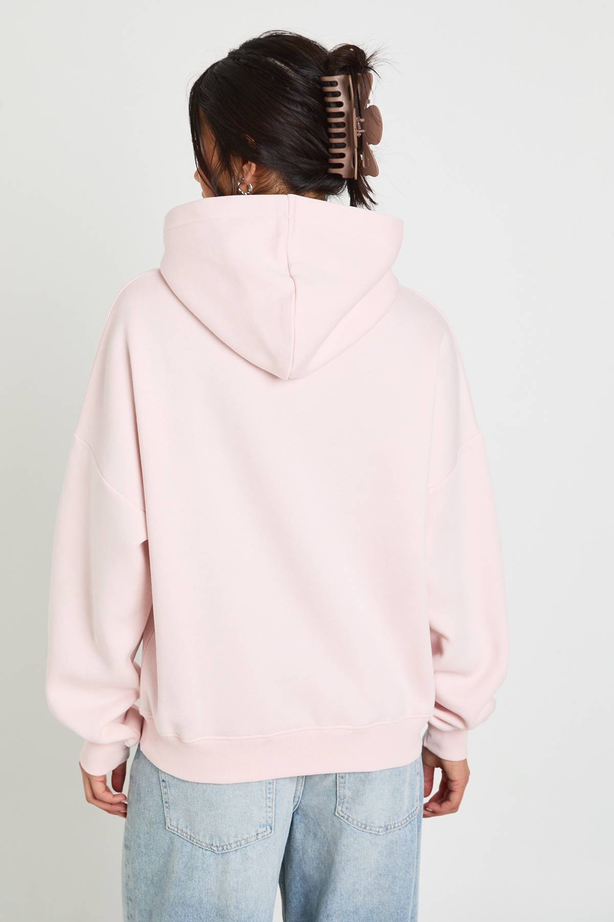boohoo Sweat À Casynthétiqueche Oversize Avec Appliqué Fleuri Ditsy Lax