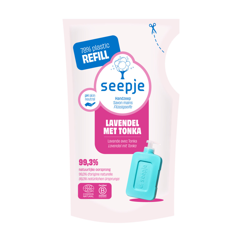 Seepje Handzeep Navulling Lavendel en Tonka (38 gr)
