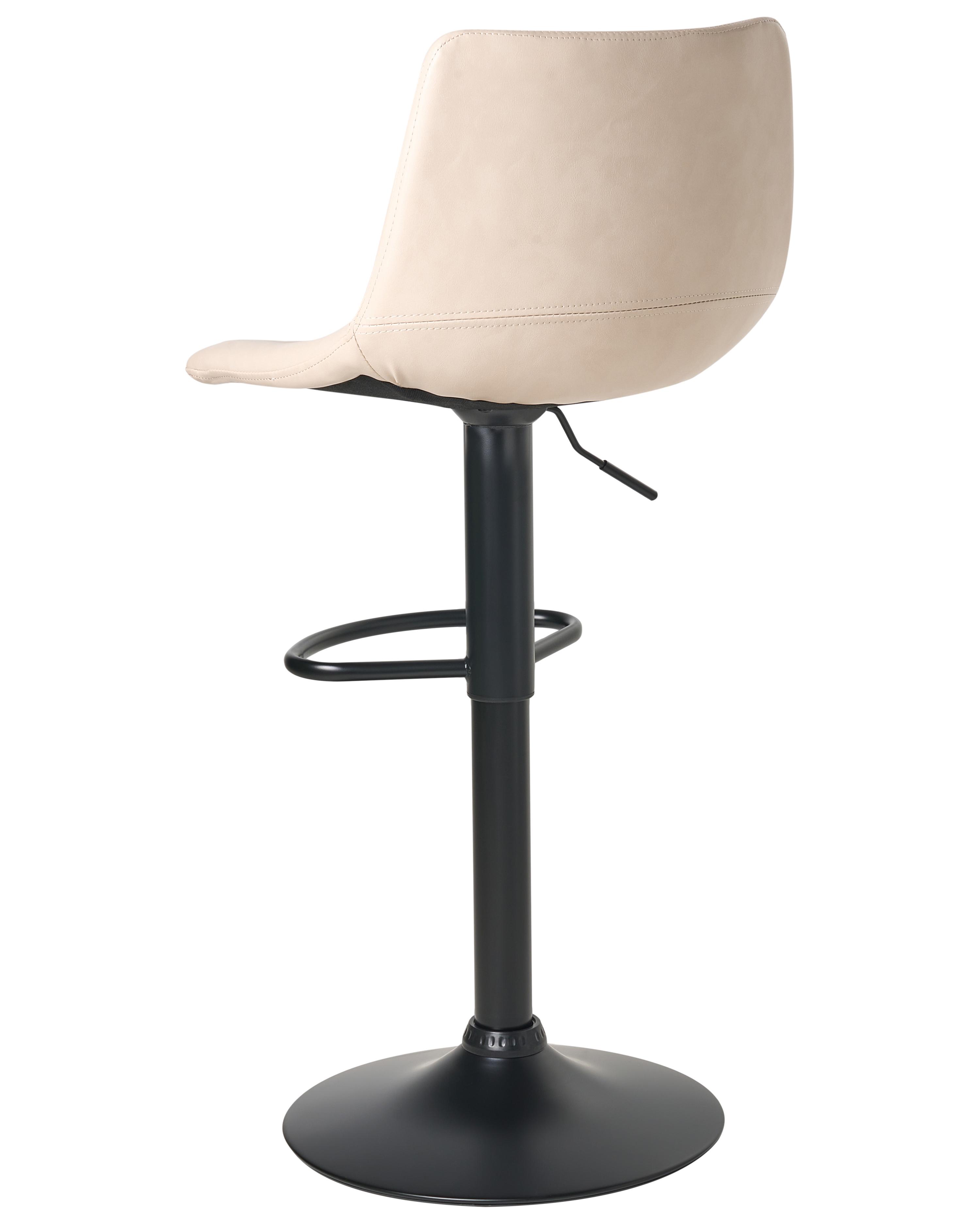 Set van 2 barkrukken LEBRIJA Kunstleer draaibaar Lichtbeige