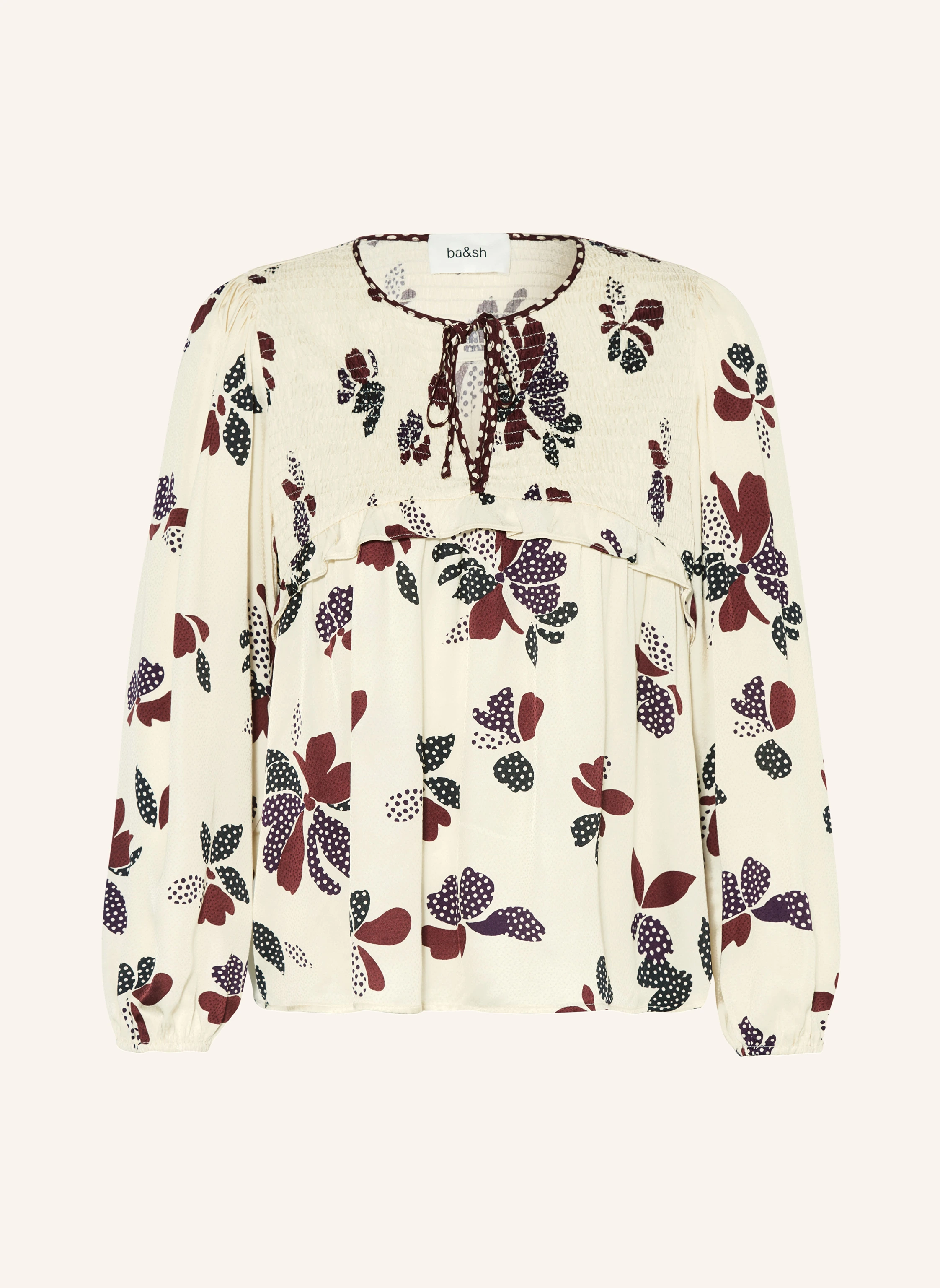 ba&sh Blusenshirt DIKY aus Satin mit Volants
