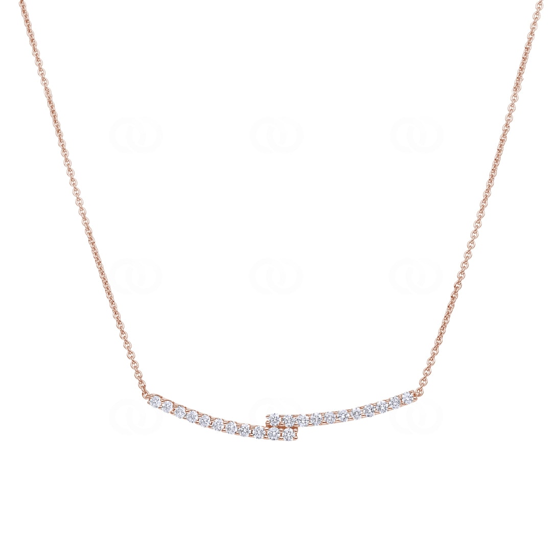 1.00 Karat Diamantencollier 750/18 K Roségold