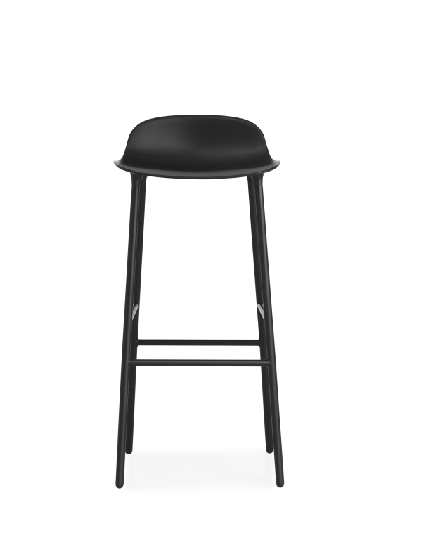 Normann Copenhagen Form Barstool barkruk 65 cm met stalen onderstel zwart