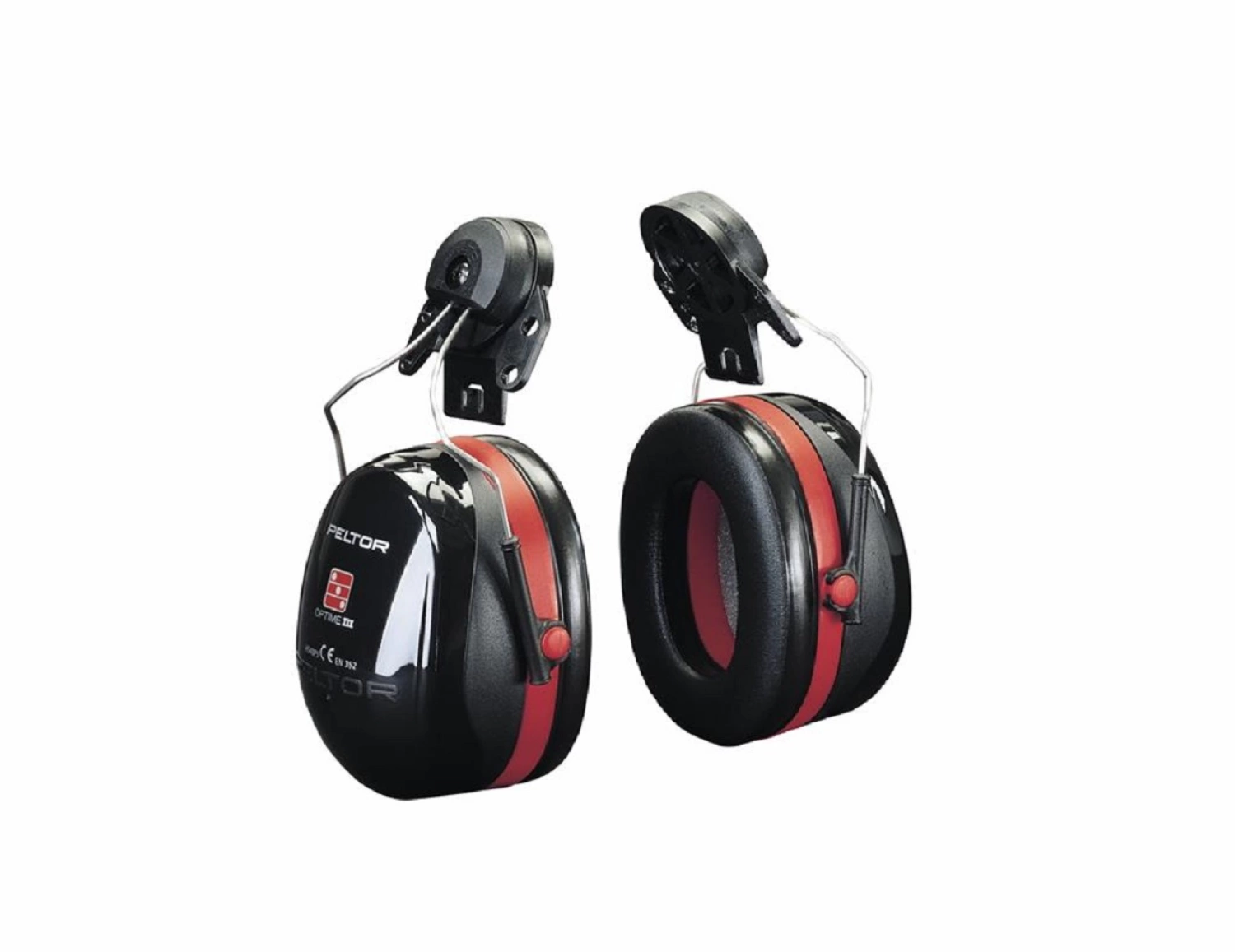 3M Peltor H540 Optime lll Gehoorkap met helmbevestiging P3E - Zwart/Rood