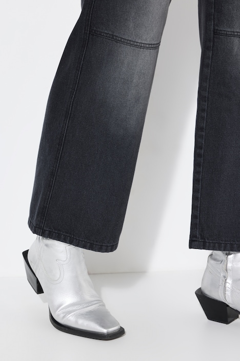 Cargojeans, Straight Fit, bleached, Cargotaschen, teilelastischer Bund