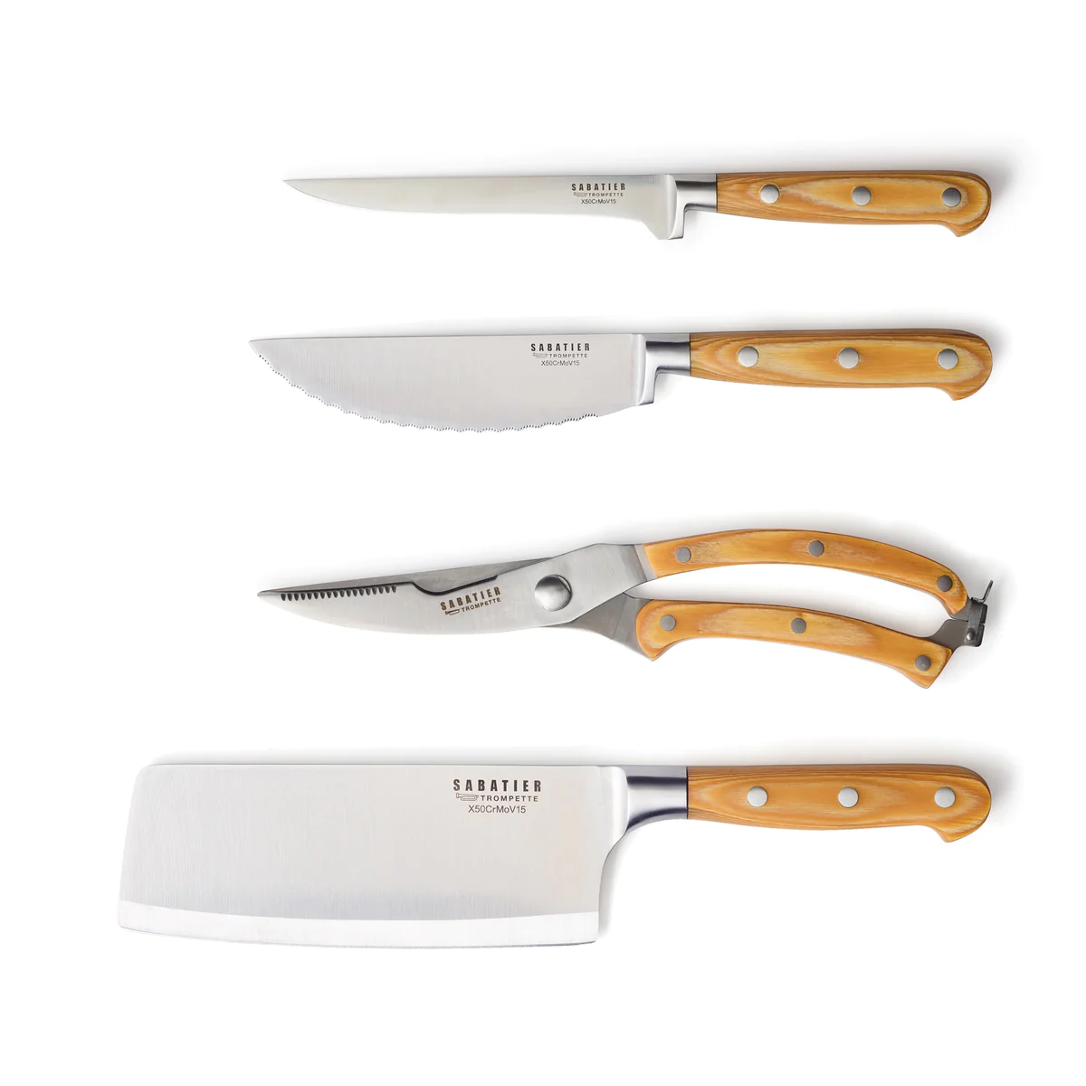 Essentiel - Set Découpe 4 pièces Sabatier Trompette