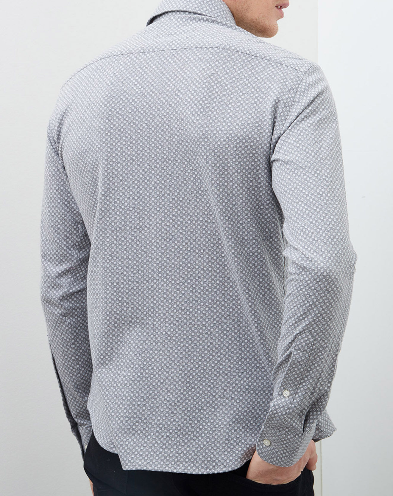 Hackett London Chemise Slim Fit Mayfair gris