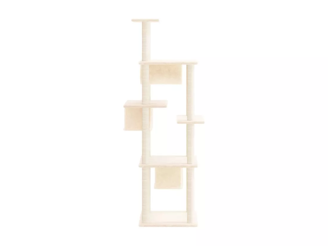 Arbre à chat avec griffoirs en sisal Crème 169 cm