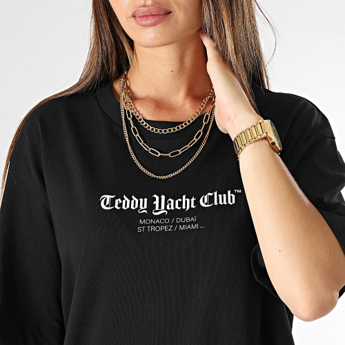 Tee Shirt Oversize Large Femme Art Series Nounours Noir