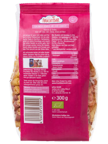 FruchtBar BIO-Herznudeln Hab‘ Dich lieb Karotte, Rote Bete