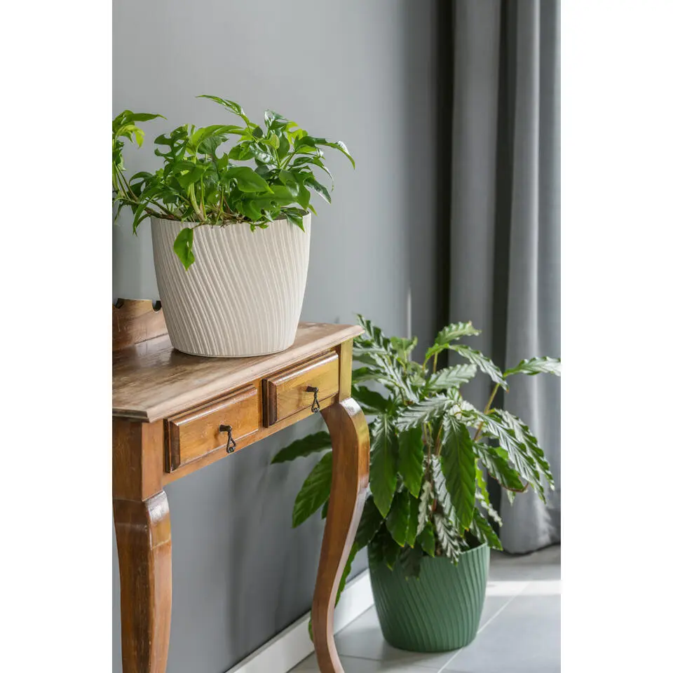 Form Plastic Plantenpot - kunststof - beige - D13 x H12 cm