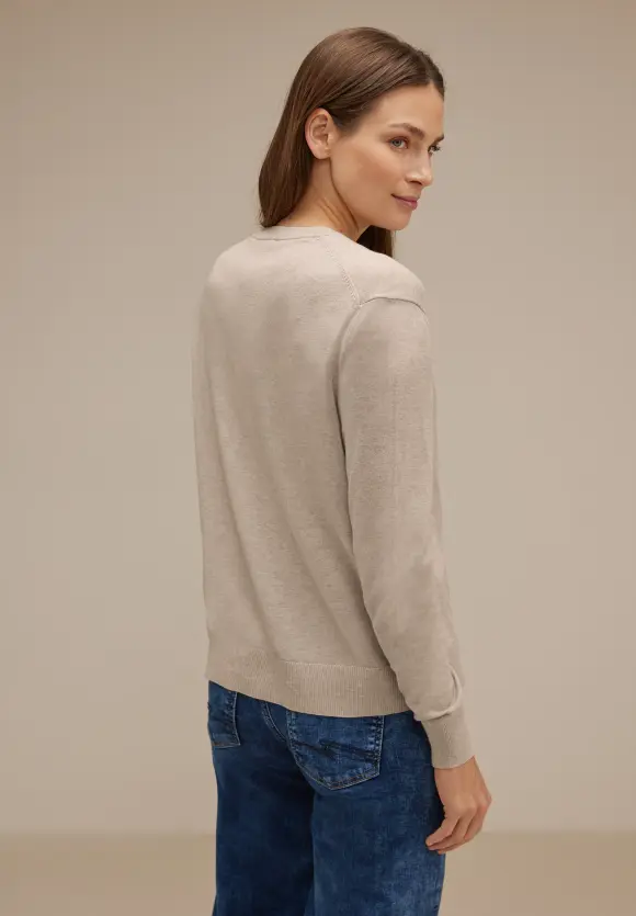 Basic Cardigan - spring sand melange