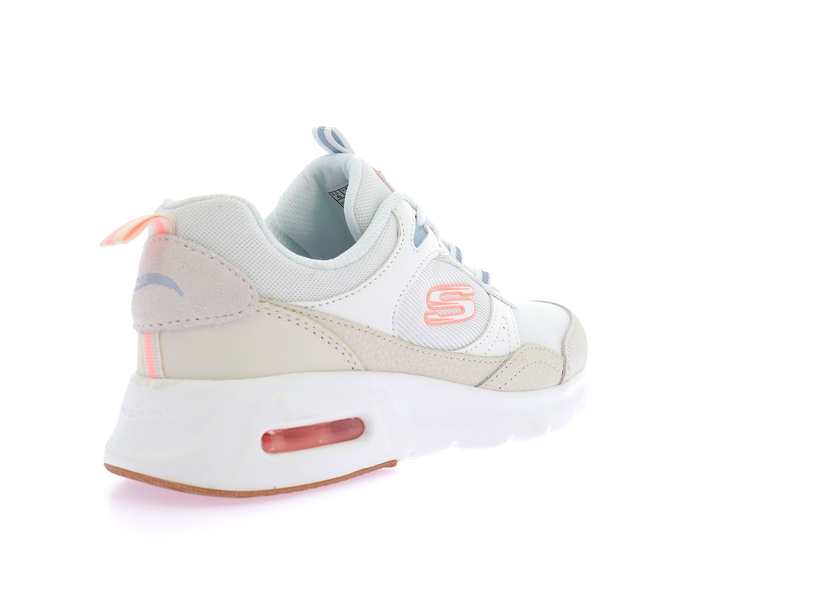 Skechers-SKECH AIRE COURT RETRO AV Matières combinées Blanc Beige