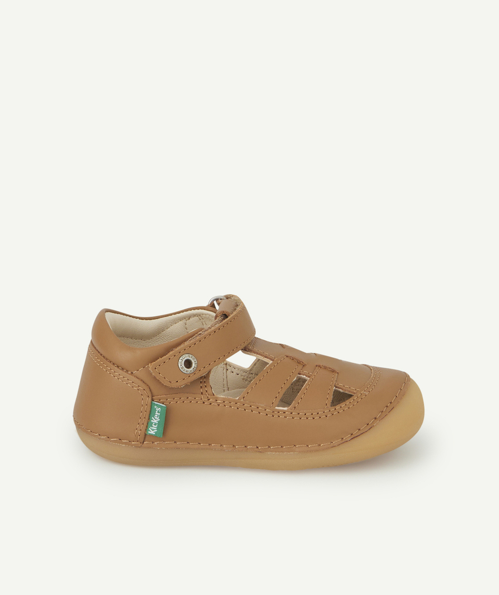 KICKERSSANDALES BÉBÉ SUSHY CAMEL CLAIR EN CUIR