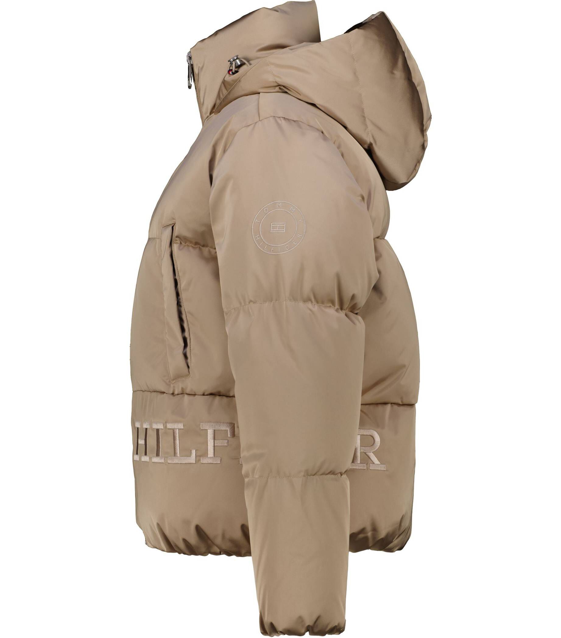 Tommy Hilfiger| Damen Daunenjacke mit Kapuze SATEEN HOODED DOWN JACKET
