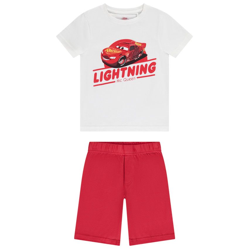 Set pyjama 2 pièces print cars Disney Pixar pour garçon - Blanc