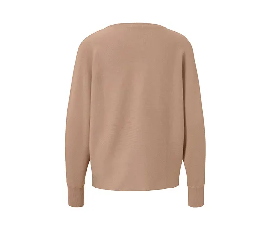 Feinstrick-Pullover, beige