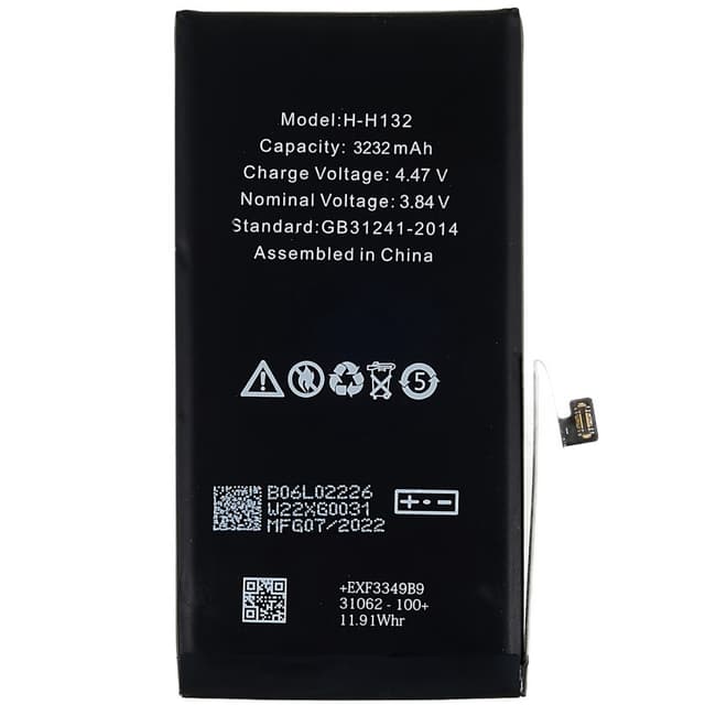 Til iPhone 13 3.84V 3232mAh genopladeligt Li-Polymer batteri