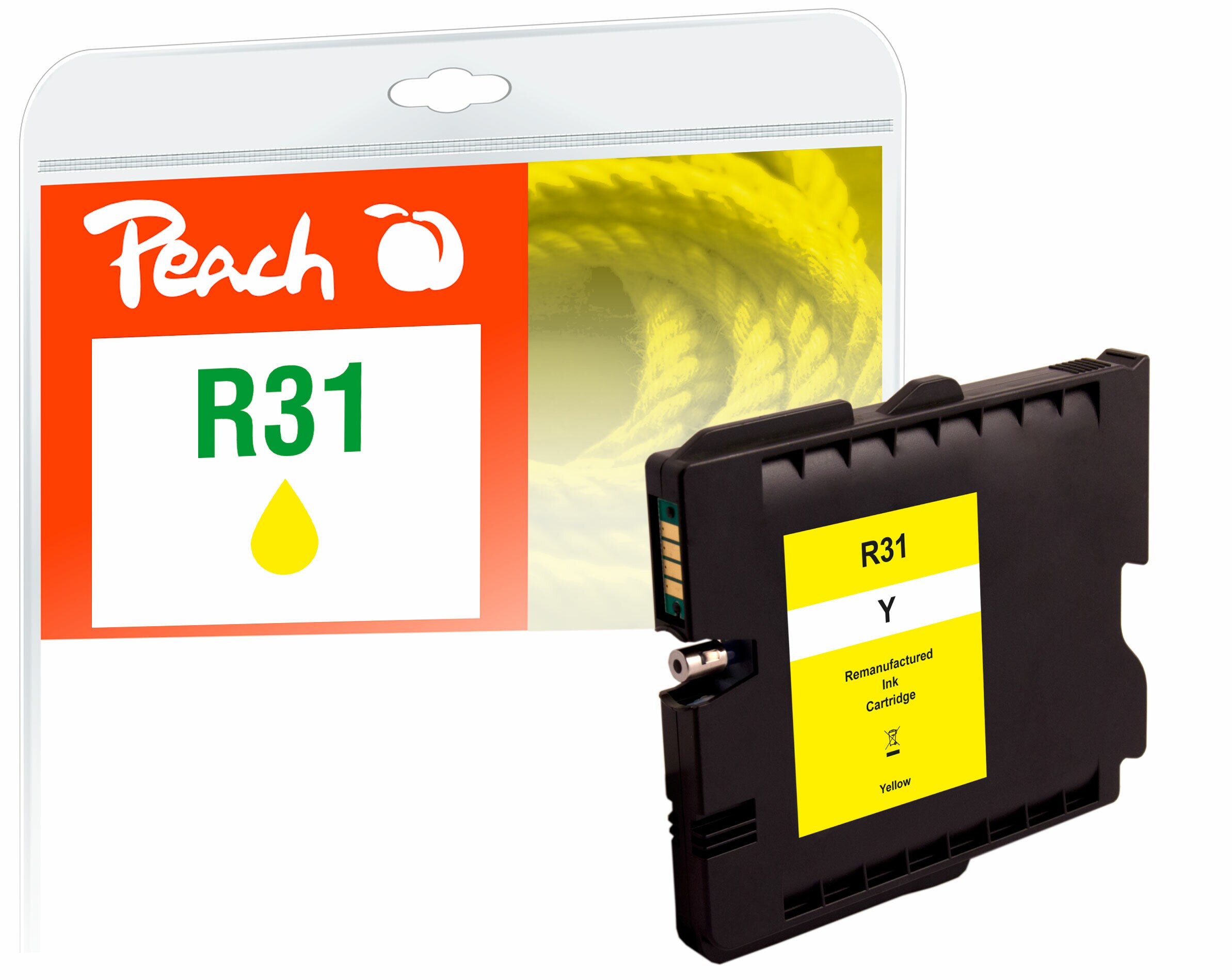 Peach R31Druckerpatrone ye ersetzt Ricoh GC31Y, 405691 für z.B. Ricoh Aficio GX e 2600, Ricoh Aficio GX e 3300, Ricoh Aficio GX e 3300 n (wiederaufbereitet)