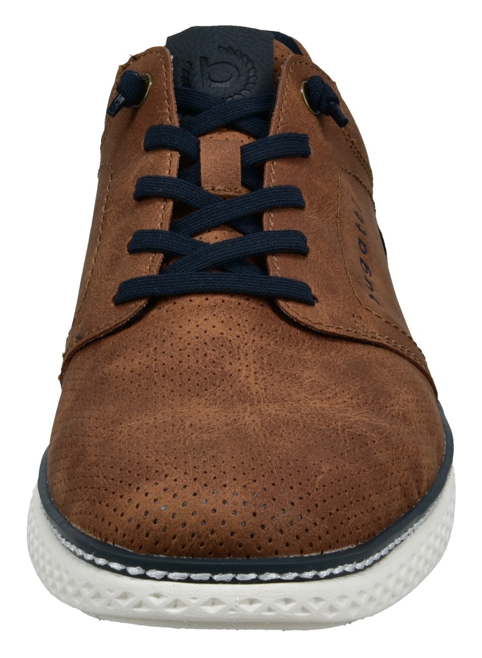bugatti Slip-On Sneaker  Halbschuh, Freizeitsneaker mit Perforation, elastische Schnürsenkel