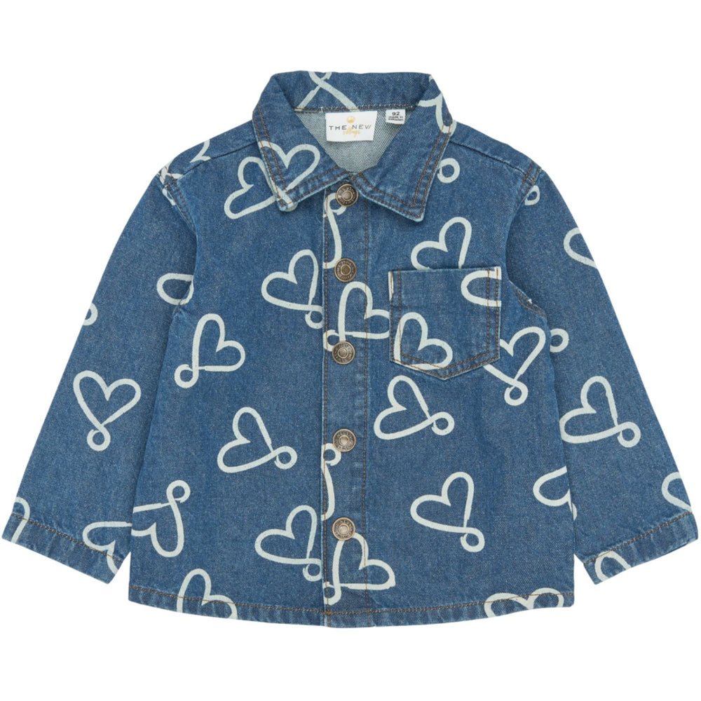Køb THE NEW Siblings Medium Blue Denim Aop Tnstshea Os Denim Overshirt