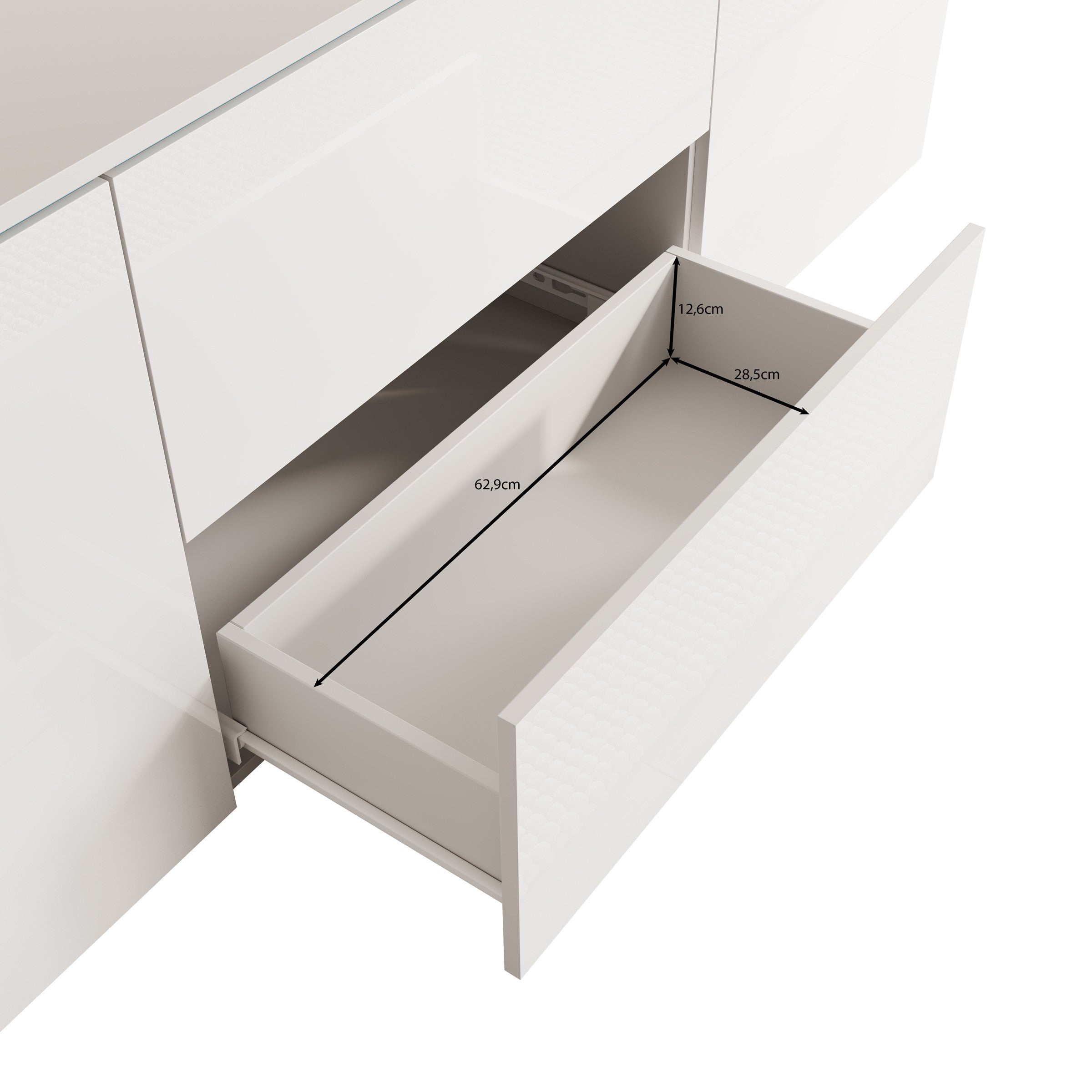 Meubella - TV-Meubel Vico - Wit - 180 cm