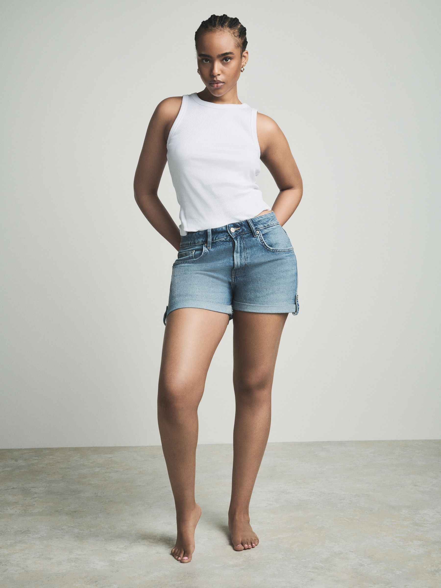 Normaal blauw - Hourglass - Denim boyshort
