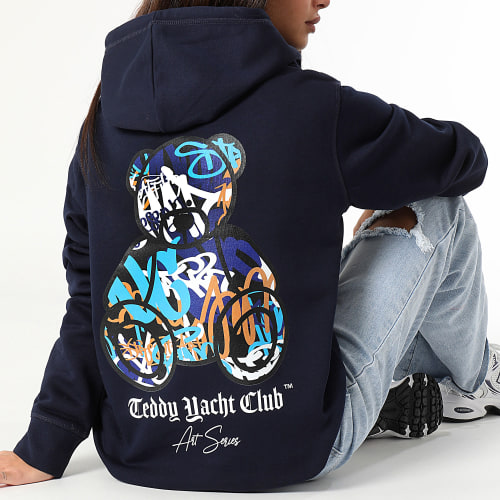 Sweat Capuche Femme Art Series Blue Bleu Marine