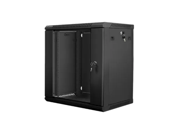 Lanberg - Rack kabinet - vægmonterbar - sort, RAL 9004 - 12U - 19