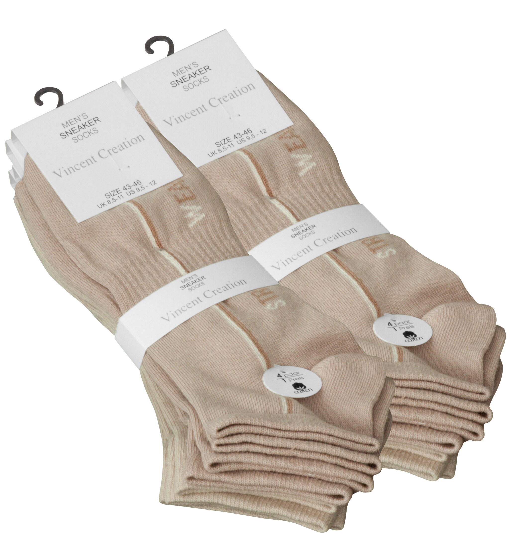 Vincent Creation® Sneaker Socken 8 Paar, 