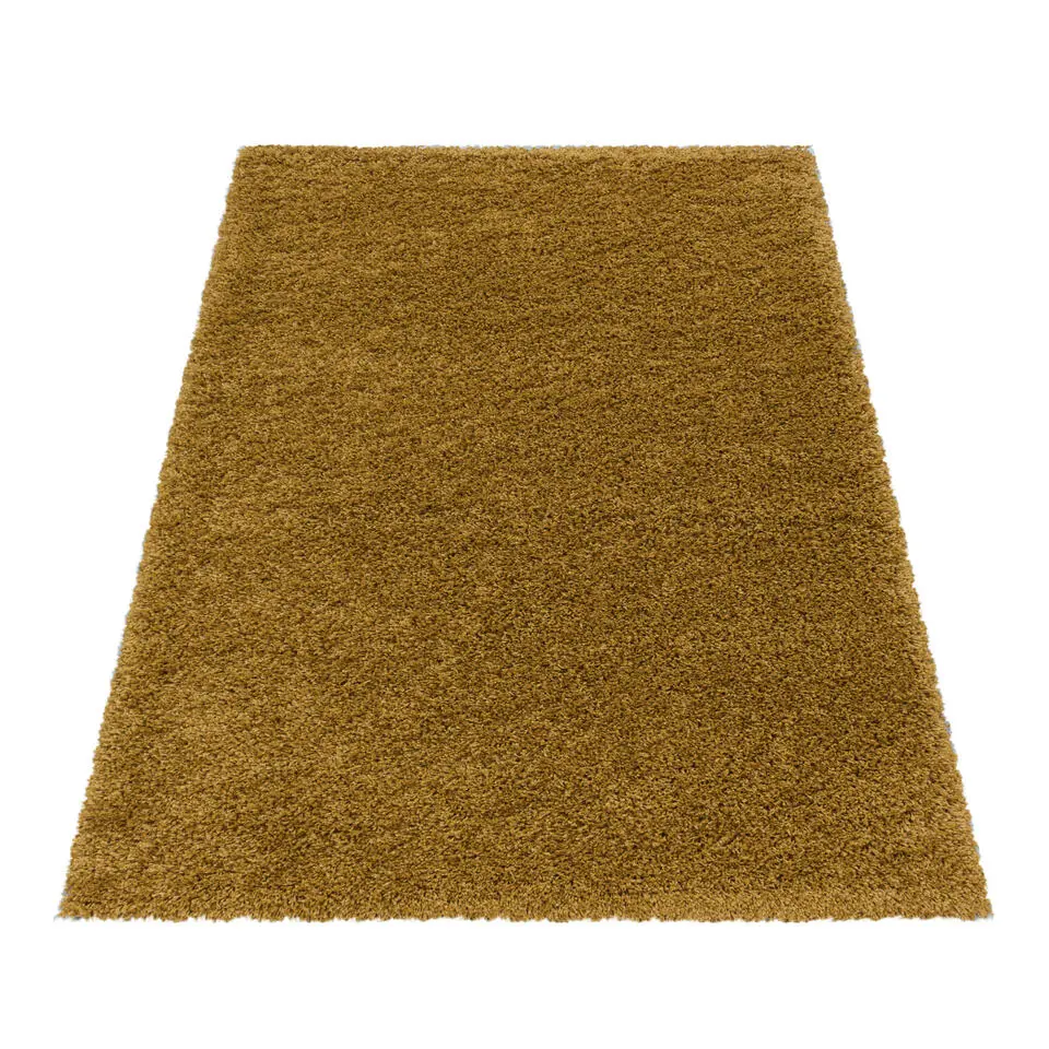 Monaco Soft Shaggy Hoogpolig Vloerkleed Goud - 140x200 CM